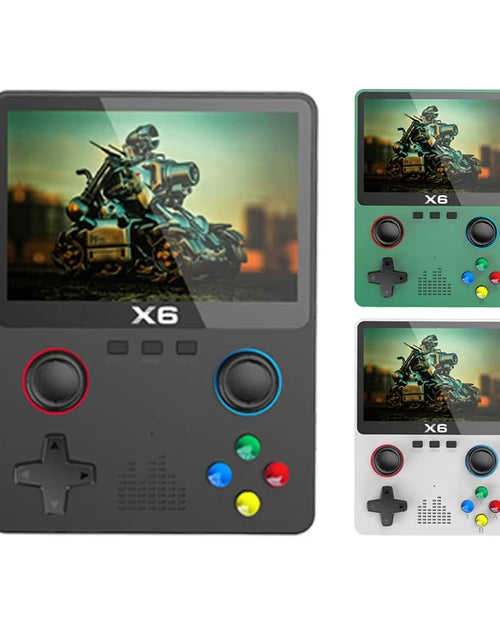 Load image into Gallery viewer, 2023 New X6 3.5Inch IPS Screen Handheld Game Player Dual Joystick 11 Simulators GBA Video Game Console for Kids Gifts
