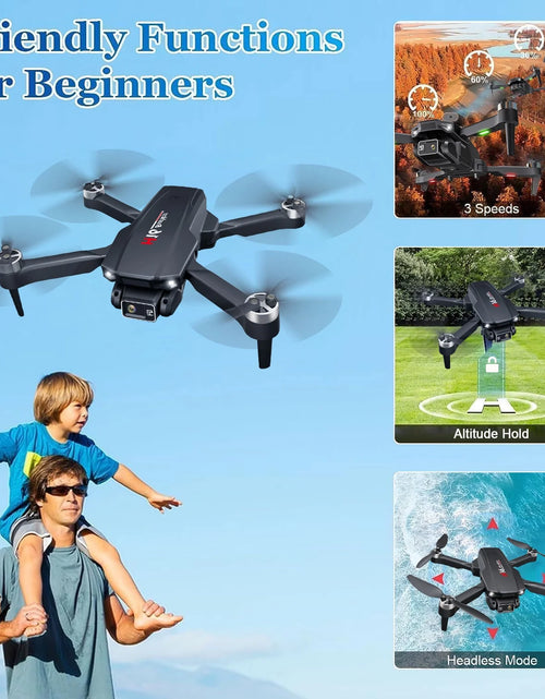 Load image into Gallery viewer, H16 Drone with Camera for Adults 4K, Foldable Drone for Beginners with Brushless Motor, Optical Flow Positioning, with 2 Batteries and Carrying Case
