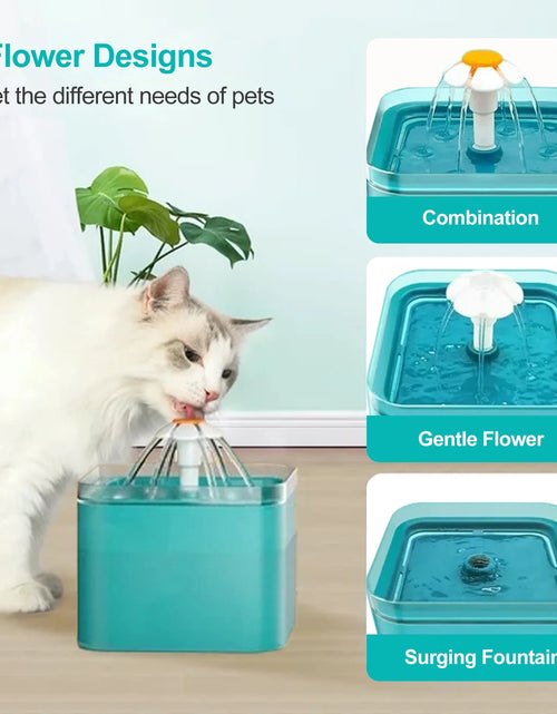 Load image into Gallery viewer, 67Oz/2L Automatic Cat Water Fountain-Water Fountains for Cats Indoor-Pet Water Fountain-Dispenser Bowl,Ultra Silent - Cat Drinking Fountain for Small Dogs
